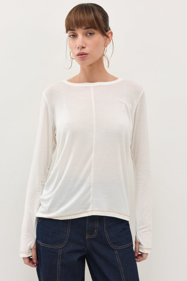 חולצת דונאטס תיפורים לבן