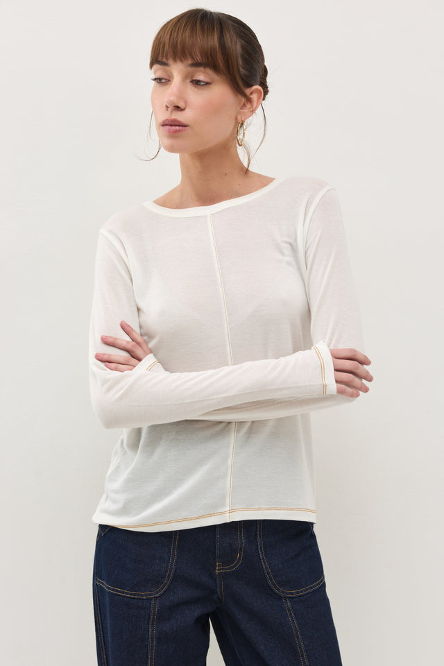 חולצת דונאטס תיפורים לבן