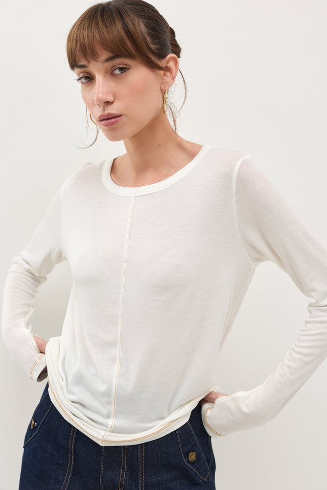 חולצת דונאטס תיפורים לבן