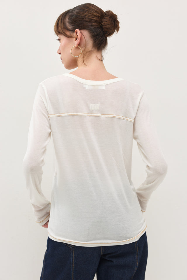 חולצת דונאטס תיפורים לבן