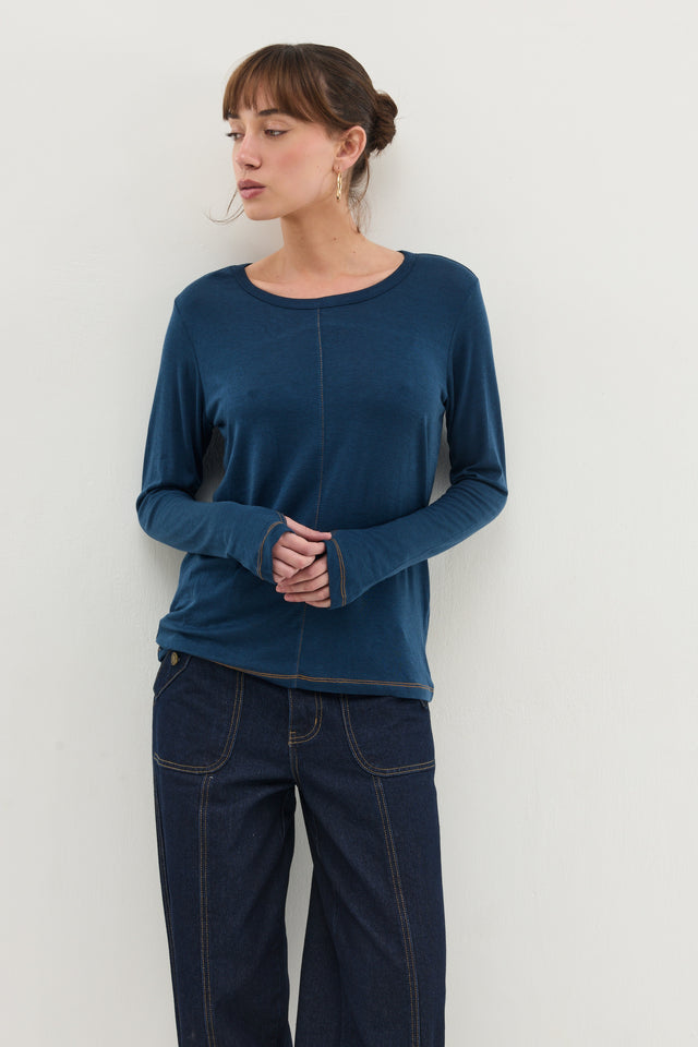 חולצת דונאטס תיפורים כחולה