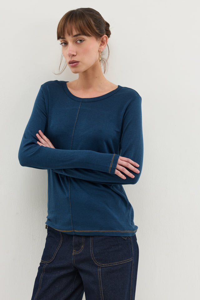 חולצת דונאטס תיפורים כחולה