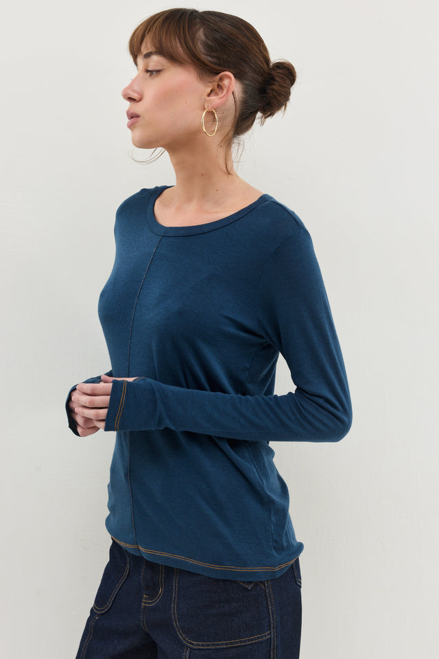 חולצת דונאטס תיפורים כחולה