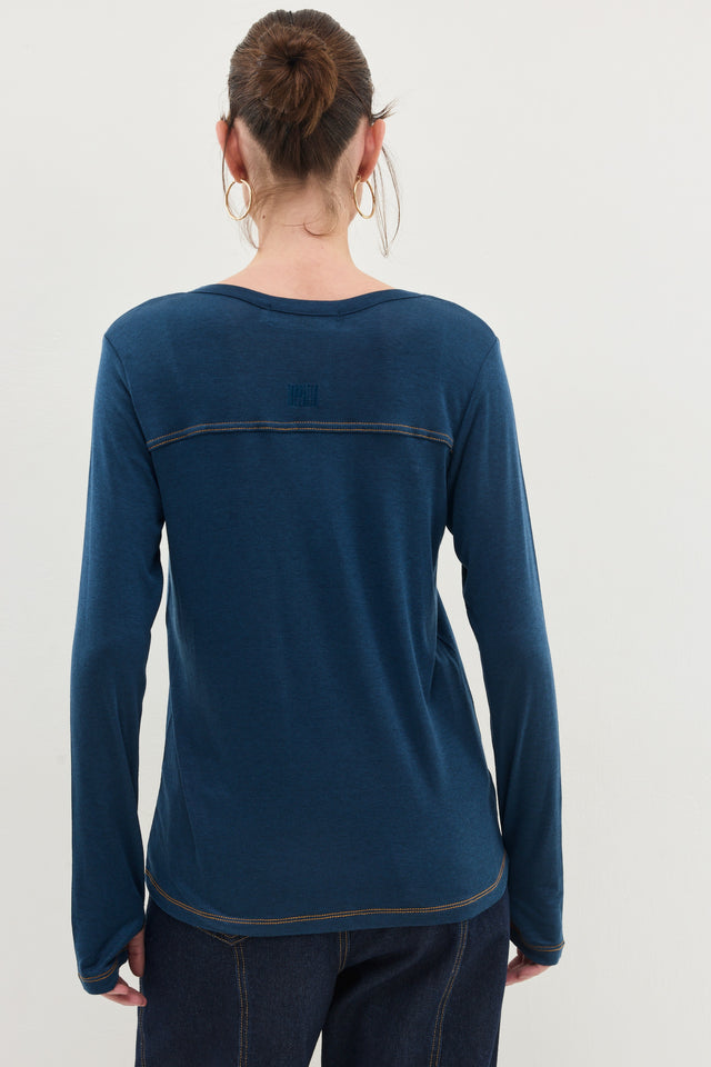 חולצת דונאטס תיפורים כחולה