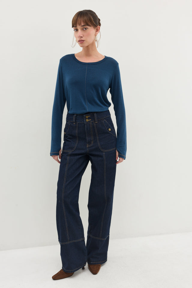 חולצת דונאטס תיפורים כחולה