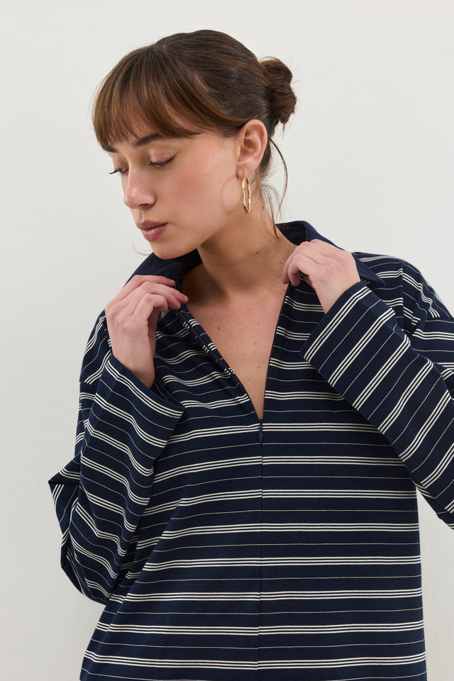 חולצת וונט ספייסי פסים נייבי