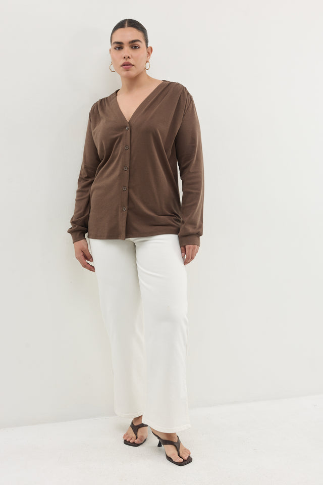 מכנסי ג'ינס גולדי ארוך דיטייל מפתח צדדי לבן