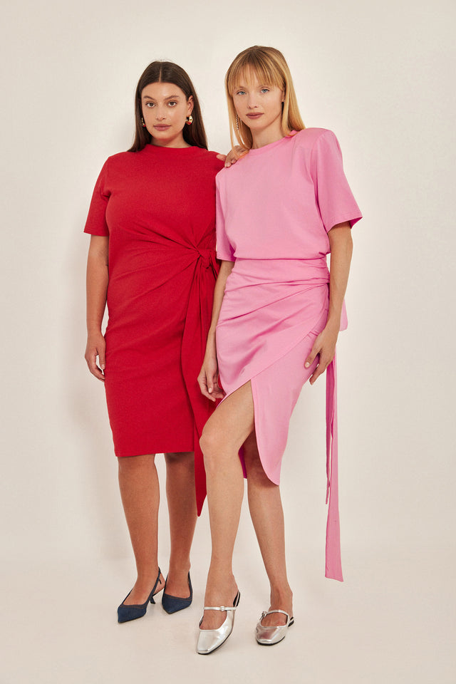 חצאית מעטפת ברד אנד באטר ורודה