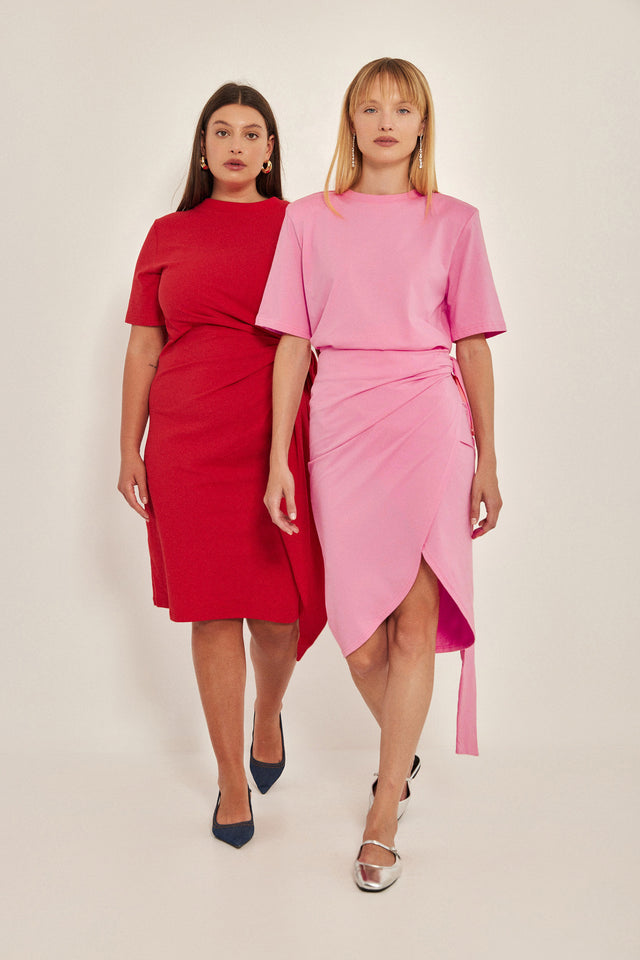 חצאית מעטפת ברד אנד באטר ורודה