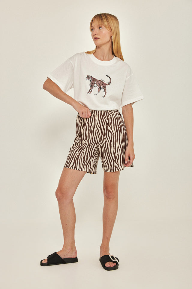 מכנסי ריב ספיריט ברמודה זברה