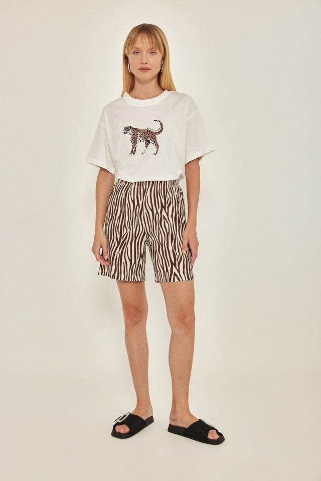 מכנסי ריב ספיריט ברמודה זברה