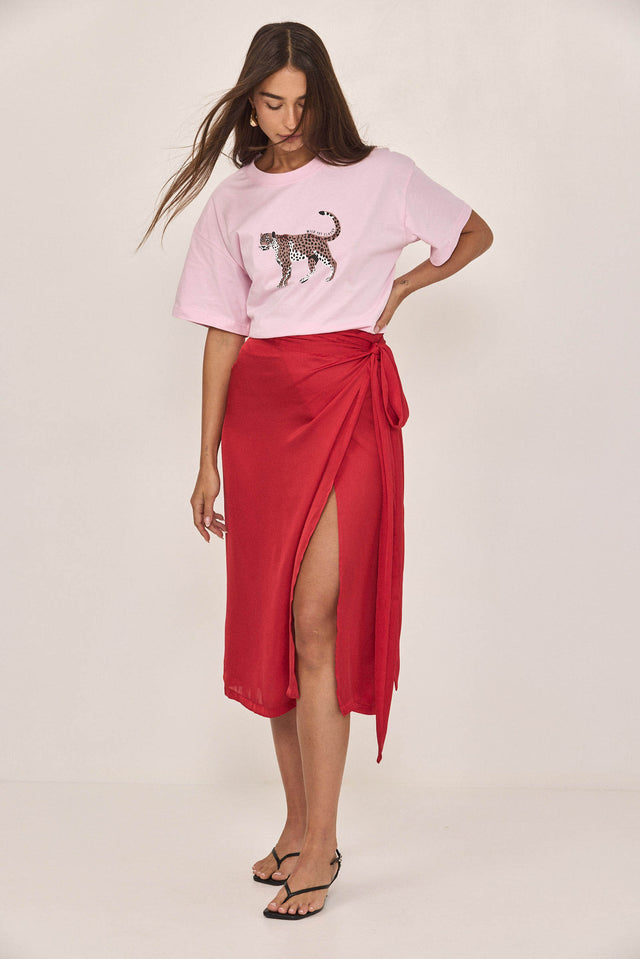 חצאית מעטפת מיאגי אדומה