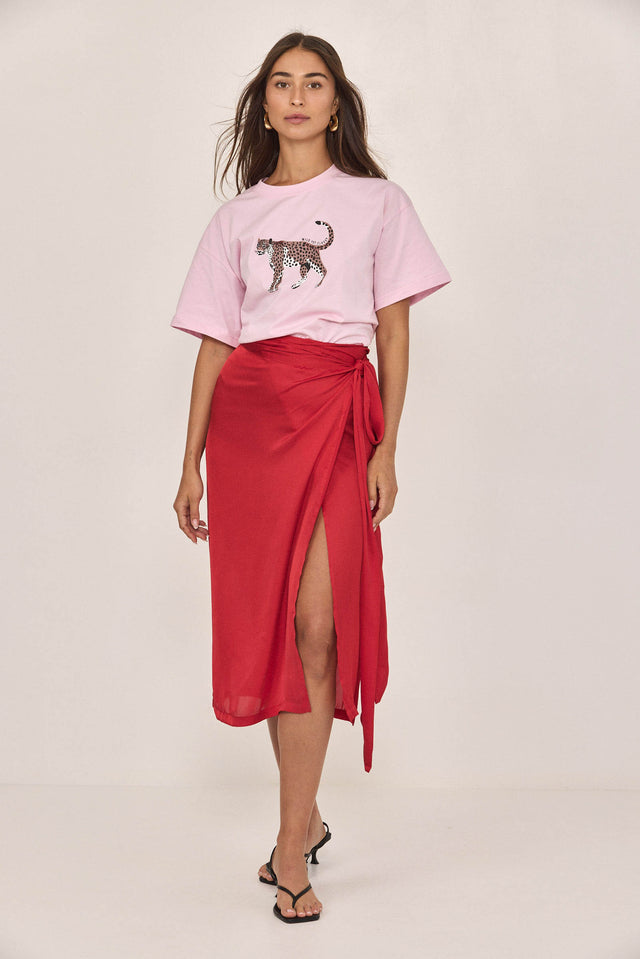 חצאית מעטפת מיאגי אדומה