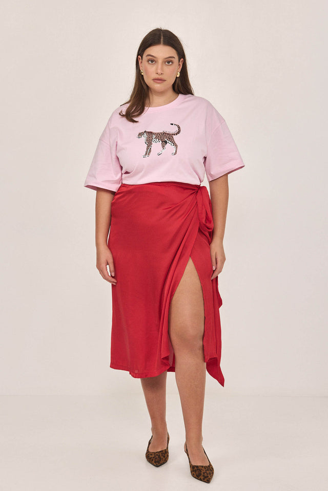 חצאית מעטפת מיאגי אדומה