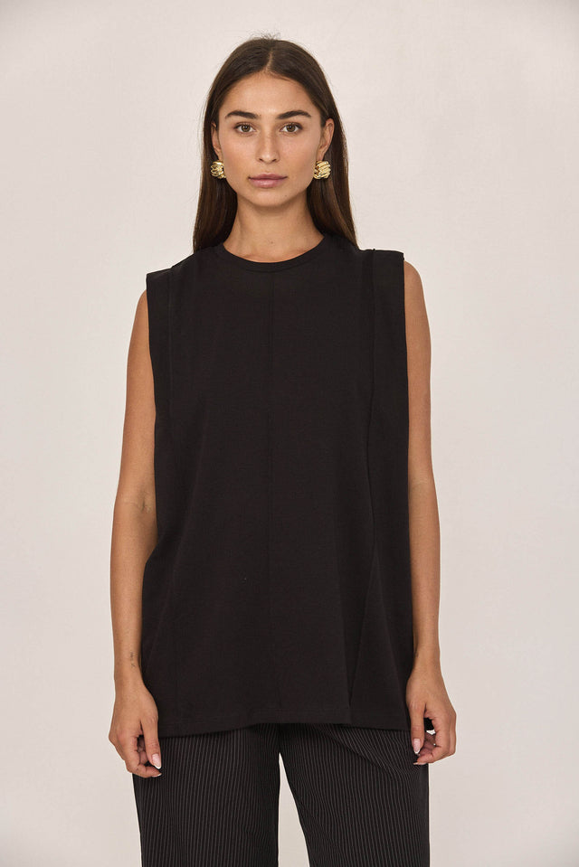 גופיית סאנשיין נירבירים שחורה