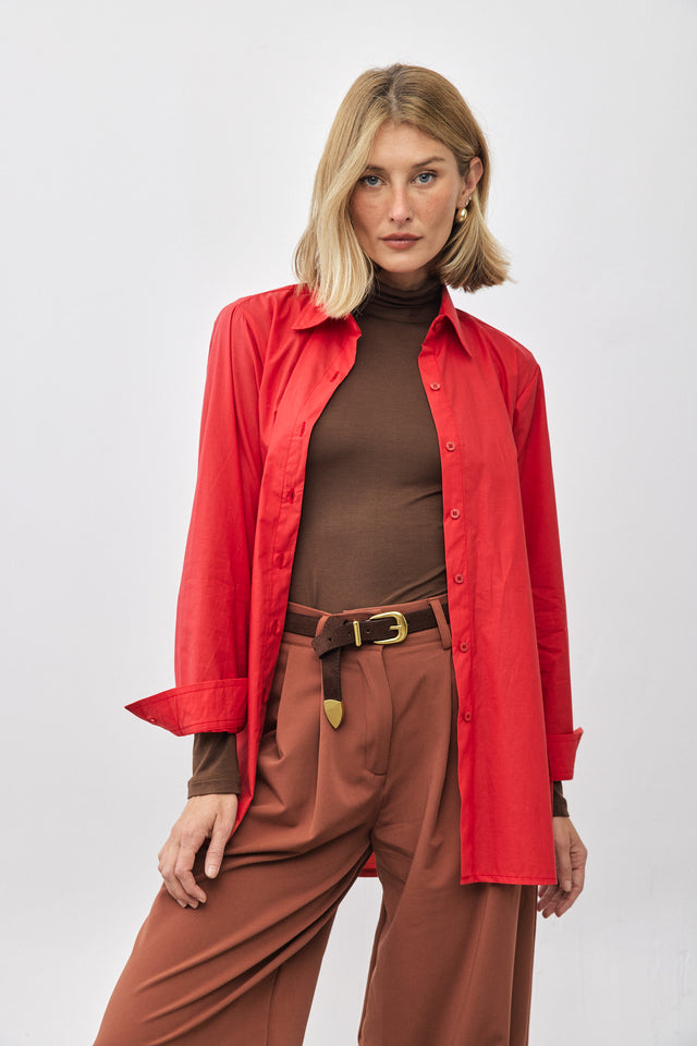 חולצת גולף וואסאבי מודל חומה