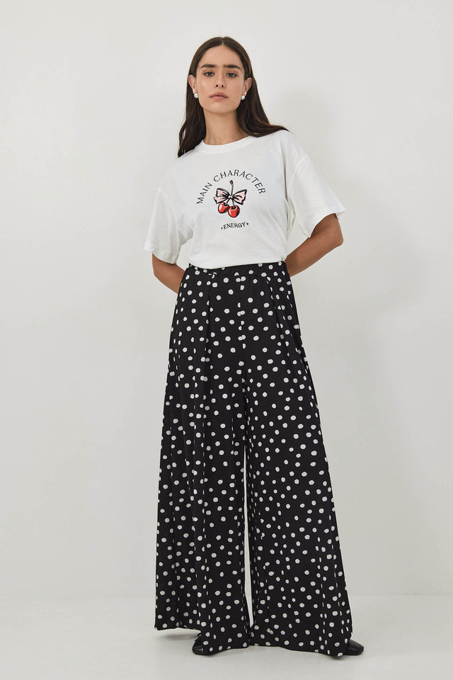 מכנסיים ספיריט מתרחבים דיטייל מחוייט ריב נקודות