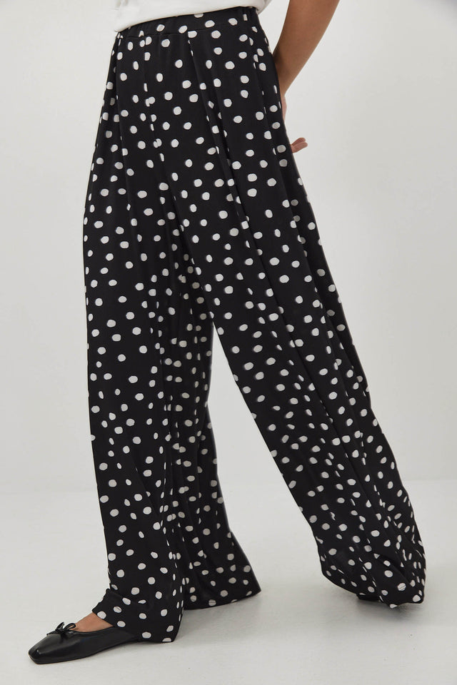 מכנסיים ספיריט מתרחבים דיטייל מחוייט ריב נקודות