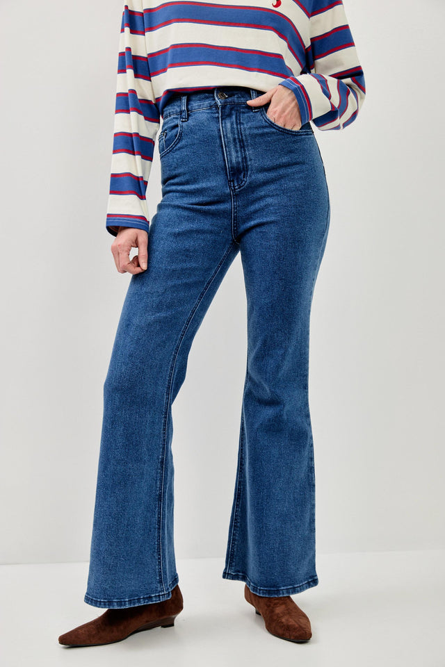 מכנסי ג׳ינס גולדי פדלפון כחול כהה