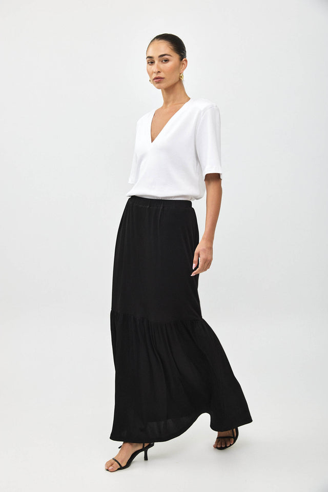 חולצת פנקייק ריב כריות נשלפות מפתח וי לבנה