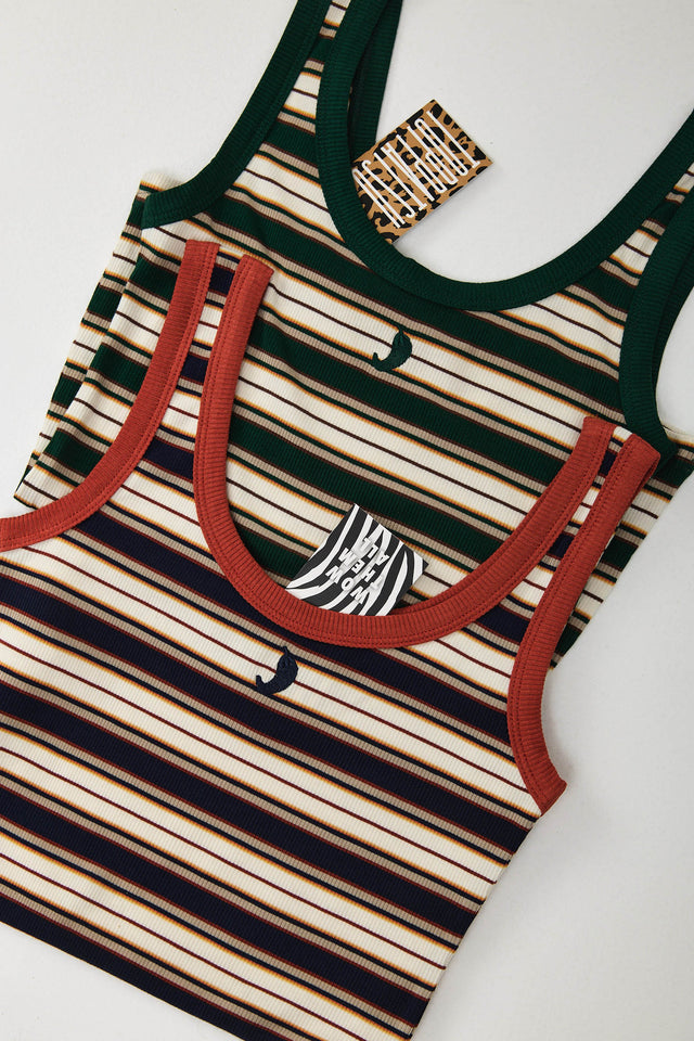 גופיית ספייסי פסים נייבי אדום