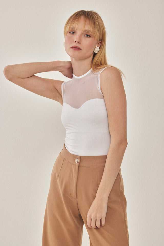 בגד גוף מחוך רשת שחור