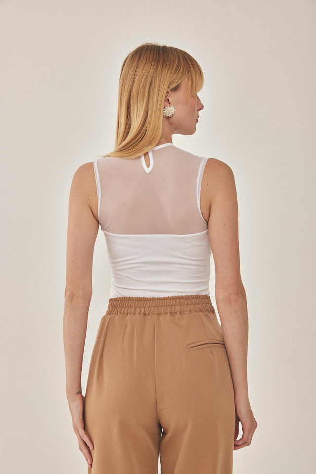 בגד גוף מחוך רשת שחור