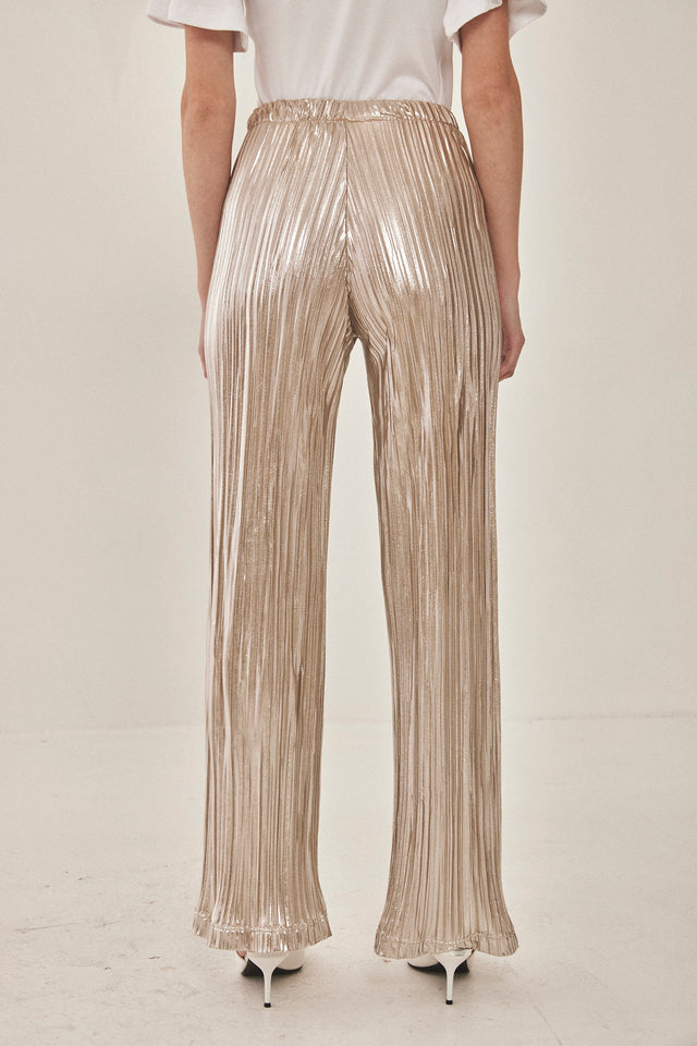 מכנסי ספיריט מתרחבים פליסה LIGHT בז' שנהב