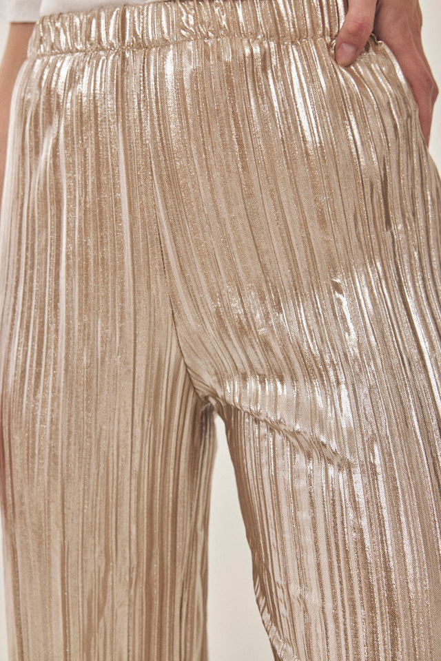 מכנסי ספיריט מתרחבים פליסה LIGHT בז' שנהב