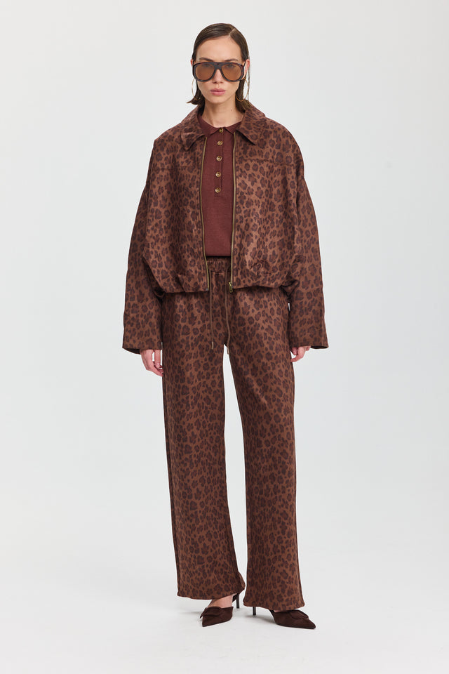 חולצת סריג אפוגאטו פולו ארוכה חומה