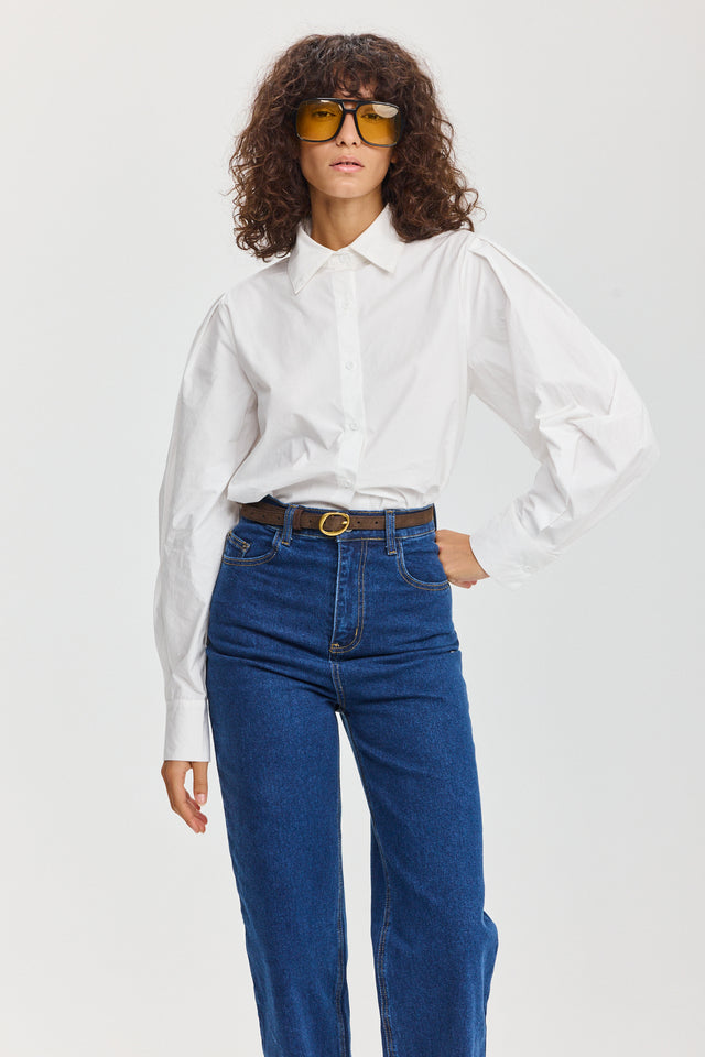 מכנסי ג'ינס גולדי ארוך וואש כחול