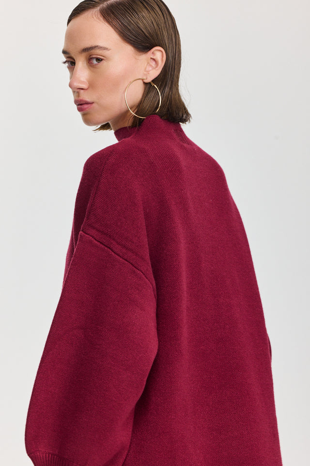 סוודר פרזנט בורגנדי