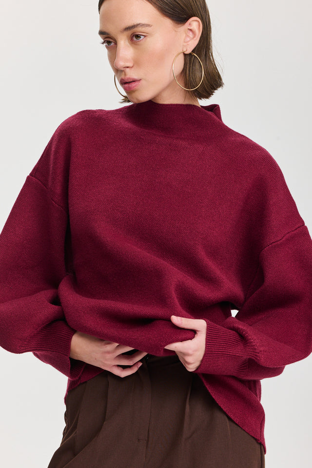 סוודר פרזנט בורגנדי