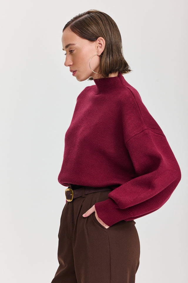 סוודר פרזנט בורגנדי