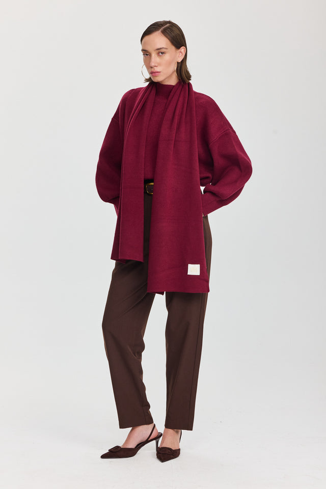 מכנסיים מחוייטים סינמון גומי במתניים חומים