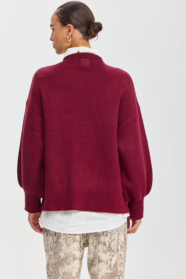 סוודר פרזנט בורגנדי