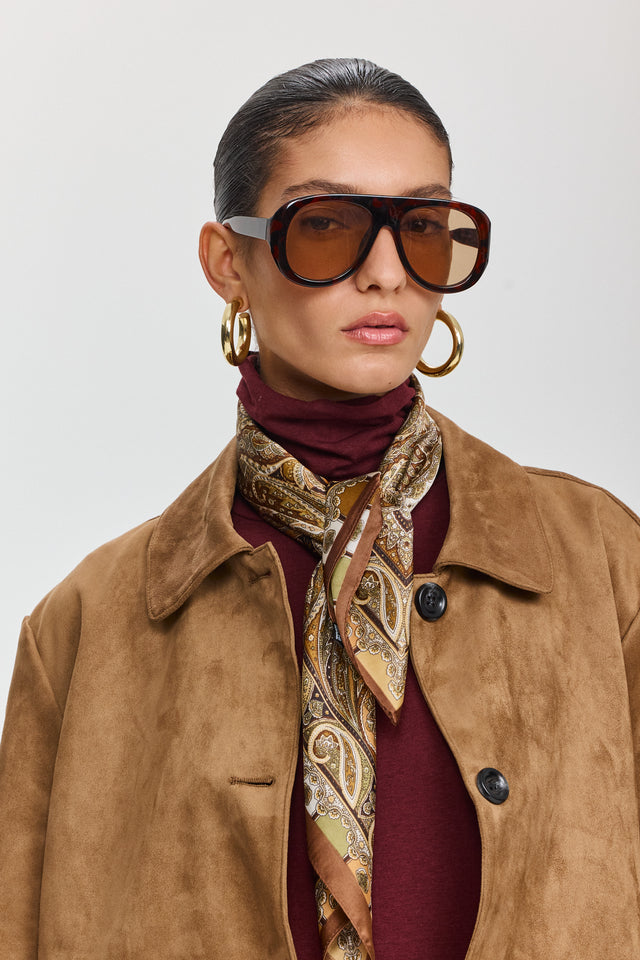 ז'קט אייריש קופי זמש קאמל