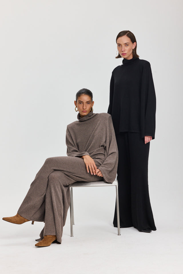 חולצת גולף סריג פריס שחורה