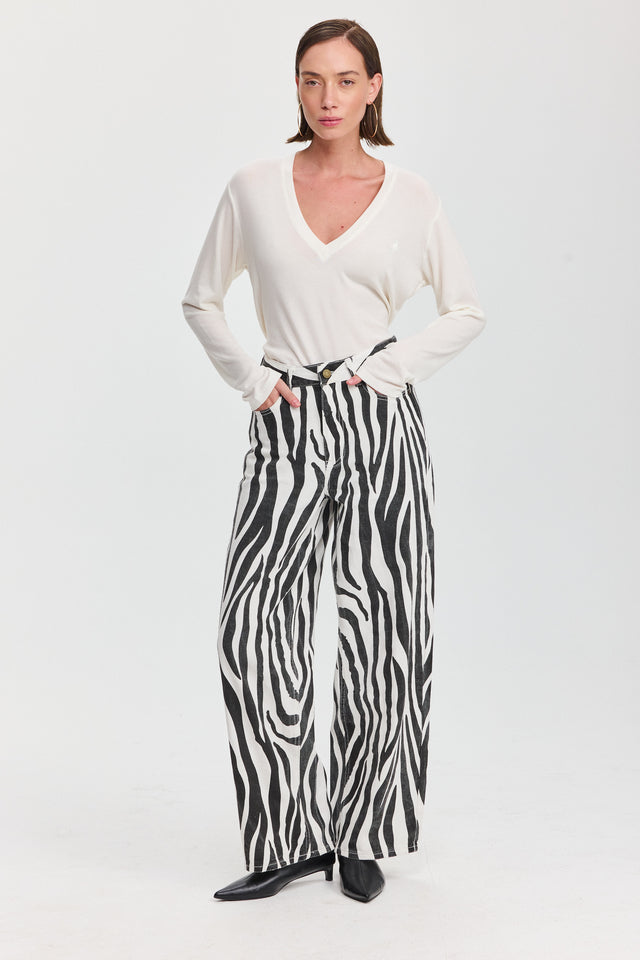 מכנסי ג'ינס זברה