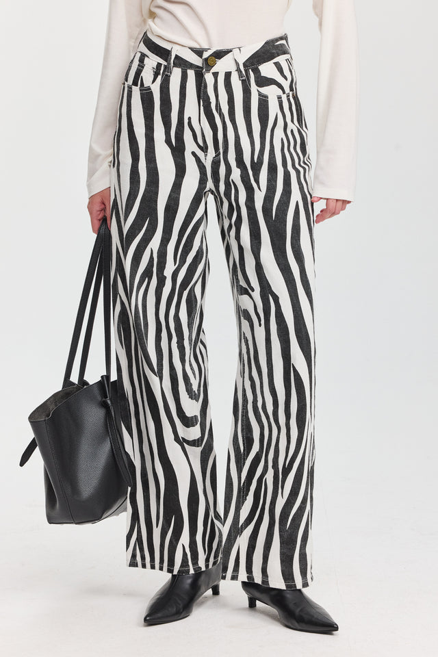 מכנסי ג'ינס זברה