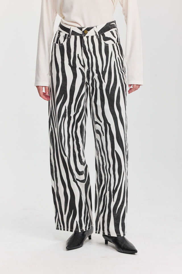 מכנסי ג'ינס זברה