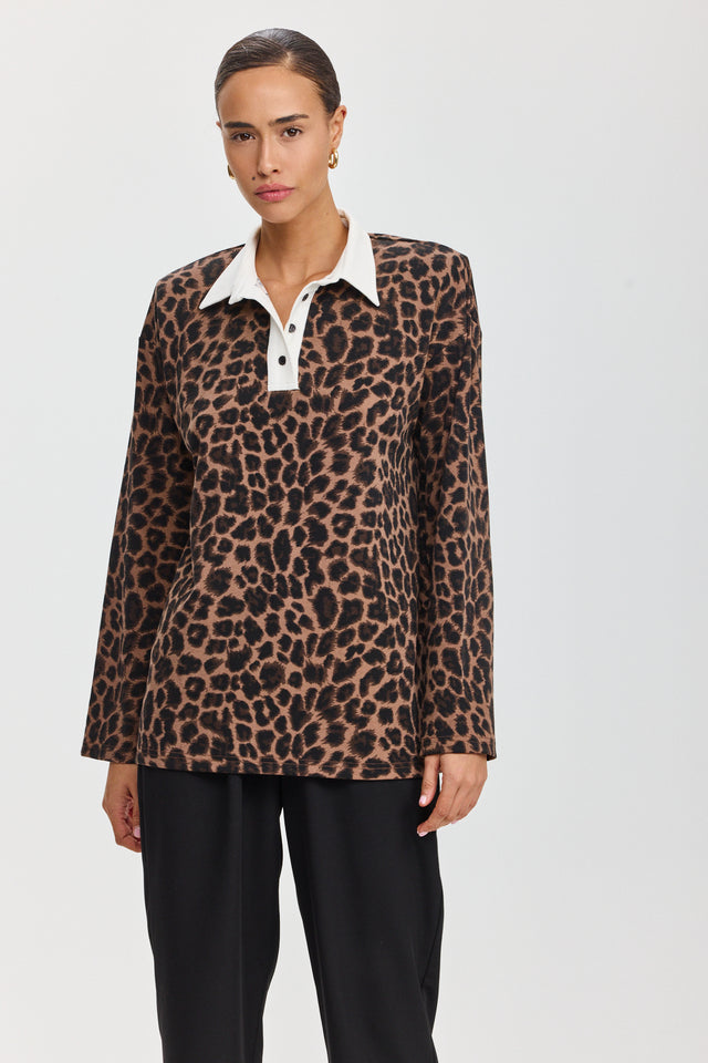 חולצת וונט פולו ארוכה מנומר