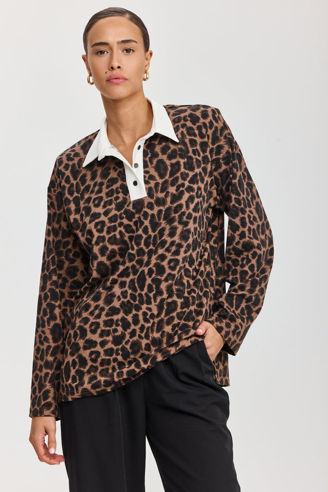 חולצת וונט פולו ארוכה מנומר