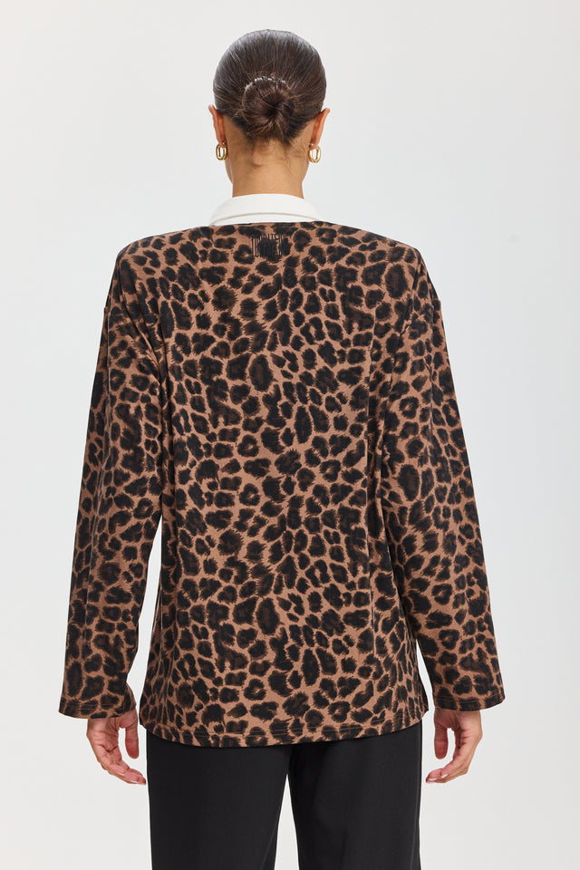 חולצת וונט פולו ארוכה מנומר