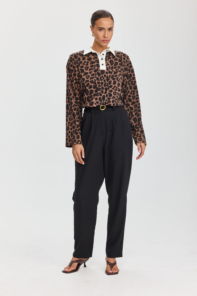 חולצת וונט פולו ארוכה מנומר