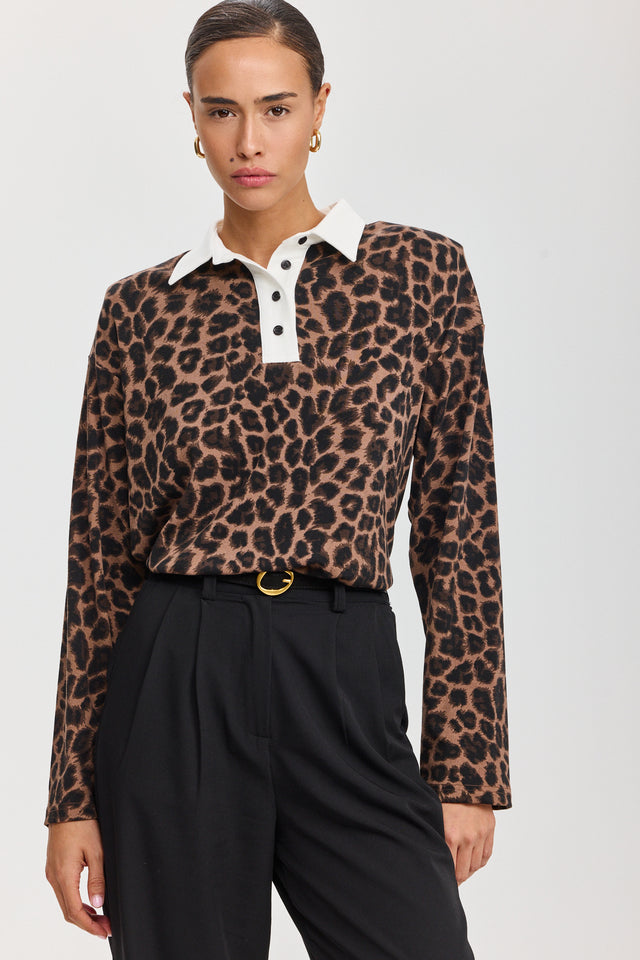 חולצת וונט פולו ארוכה מנומר