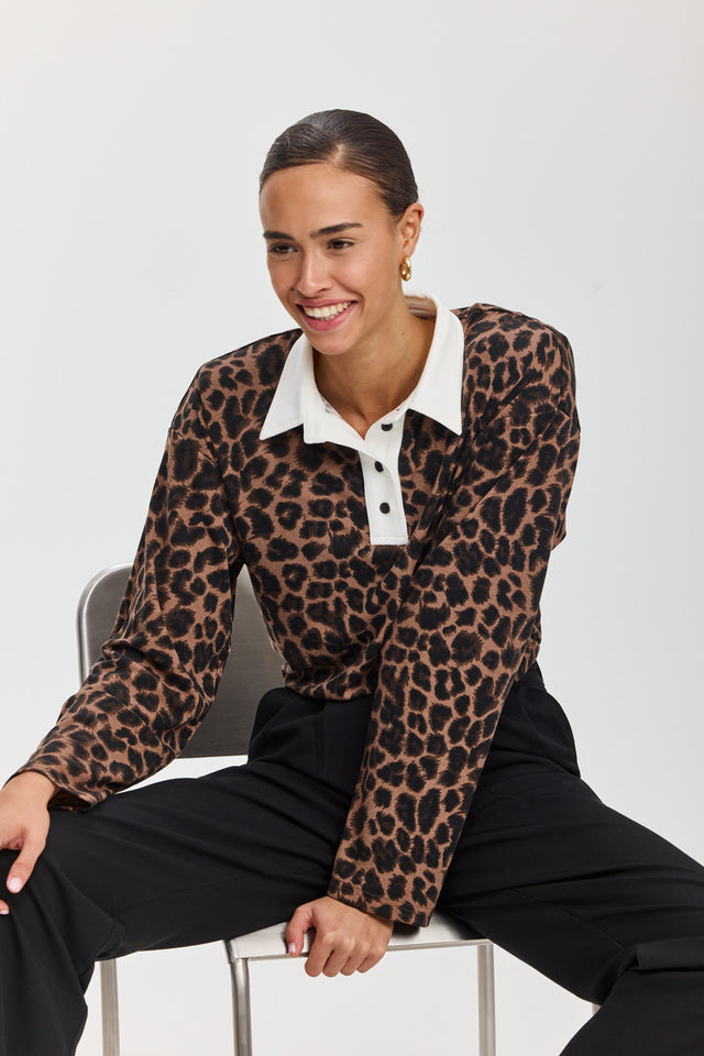 חולצת וונט פולו ארוכה מנומר