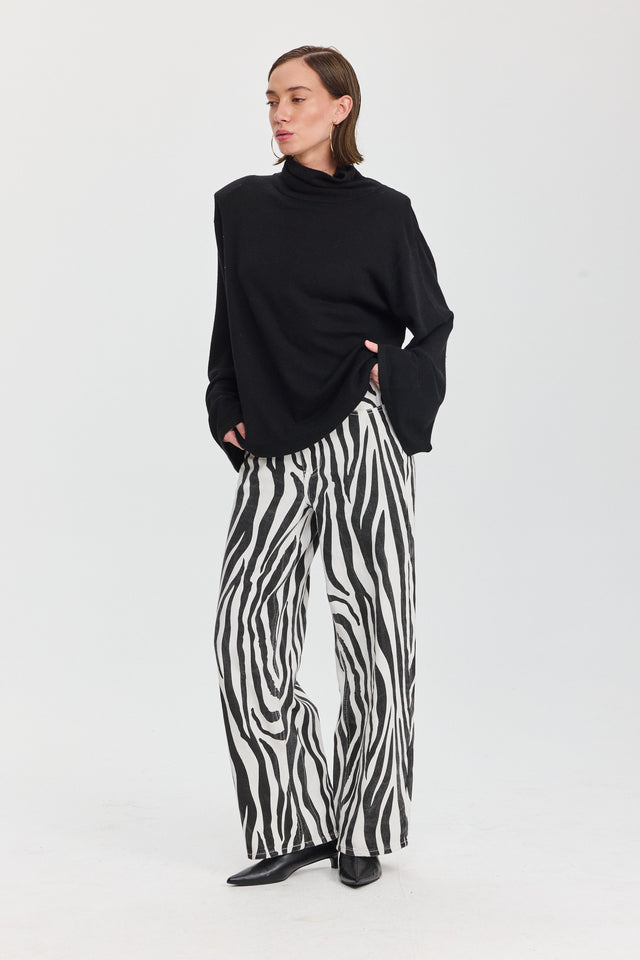 מכנסי ג'ינס זברה