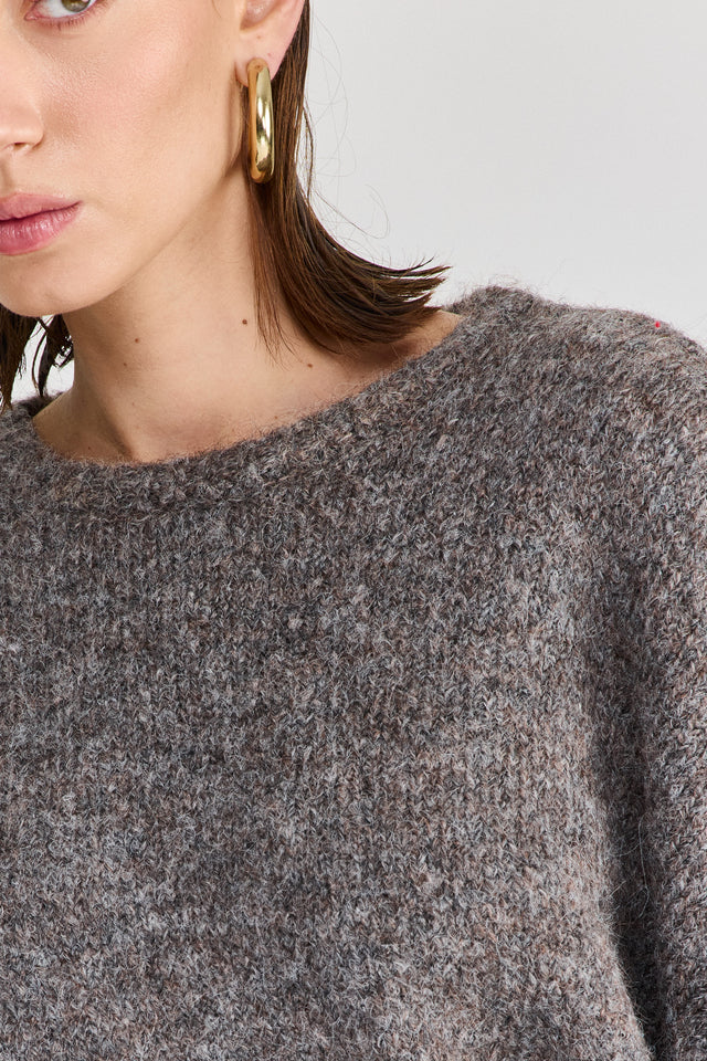 סוודר פרזנט פלאפי אפור