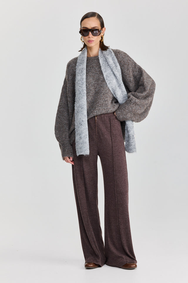 סוודר פרזנט פלאפי אפור